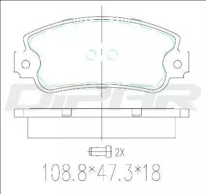 Ditas DFB1297 - Bremžu uzliku kompl., Disku bremzes autospares.lv