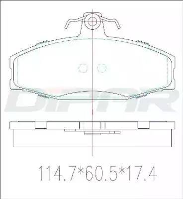 Ditas DFB3060 - Brake Pad Set, disc brake www.autospares.lv