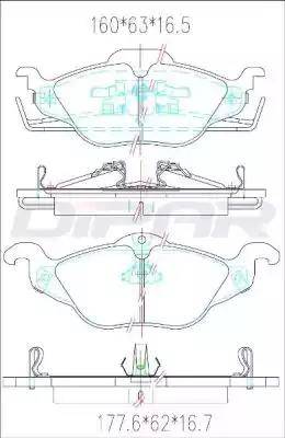 Ditas DFB3202 - Тормозные колодки, дисковые, комплект www.autospares.lv