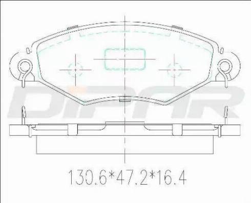 Ditas DFB3222 - Тормозные колодки, дисковые, комплект www.autospares.lv