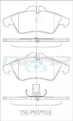 Ditas DFB2940 - Тормозные колодки, дисковые, комплект www.autospares.lv