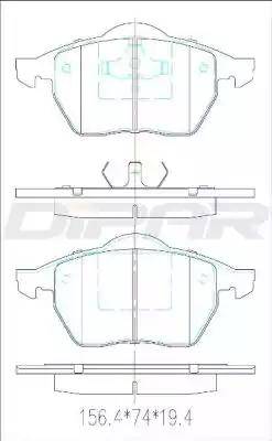 Ditas DFB2900 - Bremžu uzliku kompl., Disku bremzes www.autospares.lv