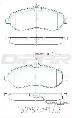 Ditas DFB2934 - Bremžu uzliku kompl., Disku bremzes www.autospares.lv