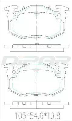 Ditas DFB2592 - Bremžu uzliku kompl., Disku bremzes autospares.lv