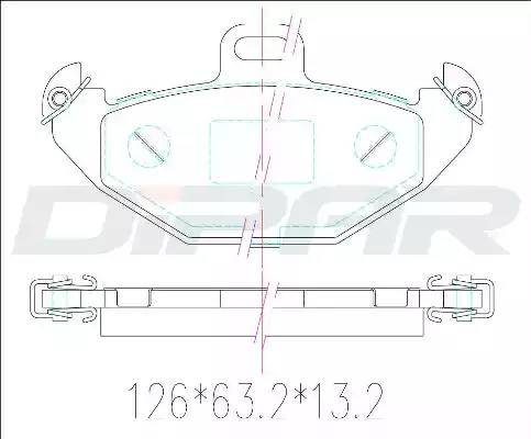 Ditas DFB2565 - Brake Pad Set, disc brake www.autospares.lv