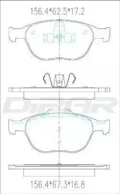 Ditas DFB2532 - Bremžu uzliku kompl., Disku bremzes www.autospares.lv