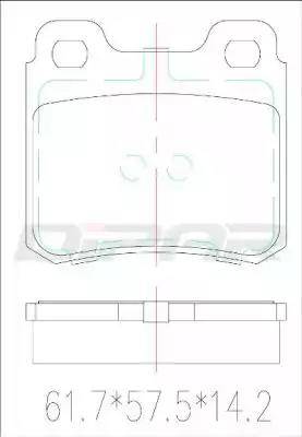 Ditas DFB2041 - Тормозные колодки, дисковые, комплект www.autospares.lv