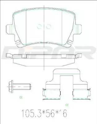 Ditas DFB2388 - Тормозные колодки, дисковые, комплект www.autospares.lv