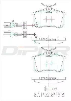 Ditas DFB2387 - Bremžu uzliku kompl., Disku bremzes www.autospares.lv