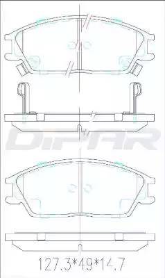 Ditas DFB2286 - Bremžu uzliku kompl., Disku bremzes www.autospares.lv