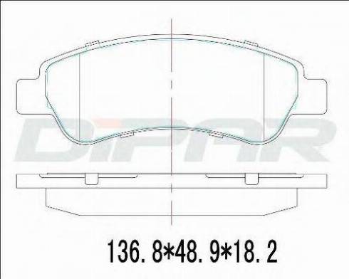 Ditas DFB2716 - Тормозные колодки, дисковые, комплект www.autospares.lv