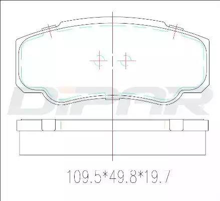 Ditas DFB2711 - Тормозные колодки, дисковые, комплект www.autospares.lv