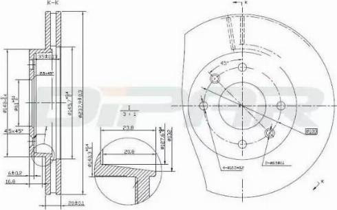 Ditas DFD1004 - Bremžu diski autospares.lv