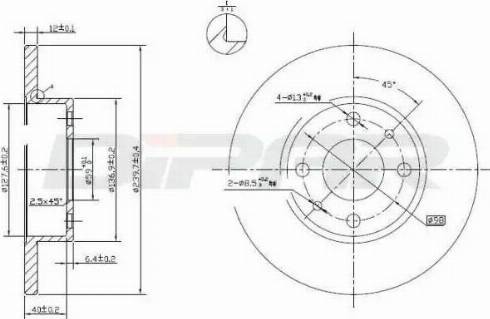 Ditas DFD1005 - Bremžu diski autospares.lv