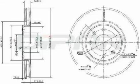 Ditas DFD1006 - Bremžu diski www.autospares.lv