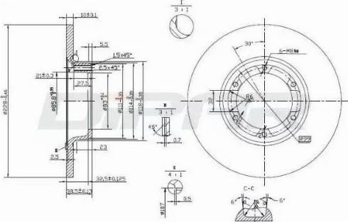 Ditas DFD1001 - Brake Disc www.autospares.lv