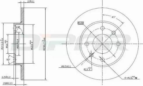 Ditas DFD1008 - Bremžu diski autospares.lv