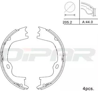 Ditas DPB1009 - Bremžu loku komplekts autospares.lv