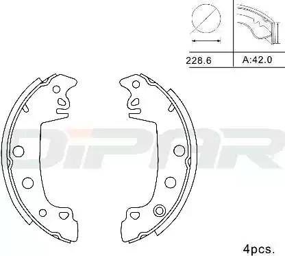 Ditas DPB1001 - Bremžu loku komplekts autospares.lv