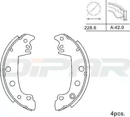 Ditas DPB1002 - Bremžu loku komplekts autospares.lv