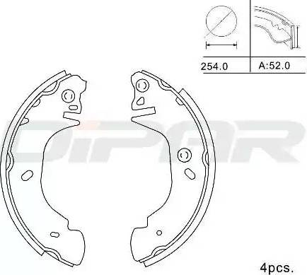 Ditas DPB1007 - Bremžu loku komplekts www.autospares.lv