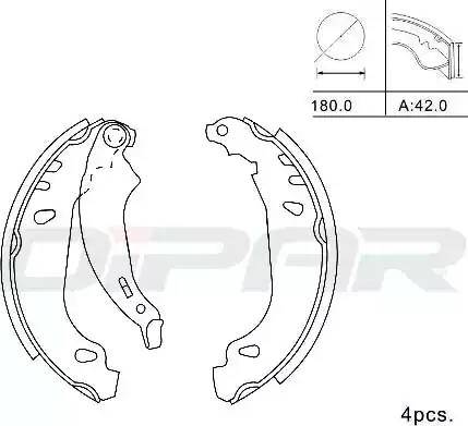 Ditas DPB1019 - Bremžu loku komplekts autospares.lv