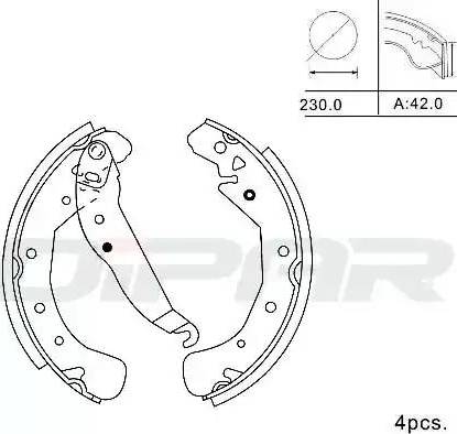 Ditas DPB1014 - Bremžu loku komplekts autospares.lv