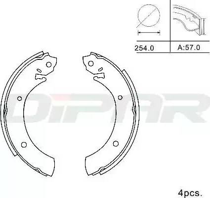 Ditas DPB1011 - Bremžu loku komplekts autospares.lv