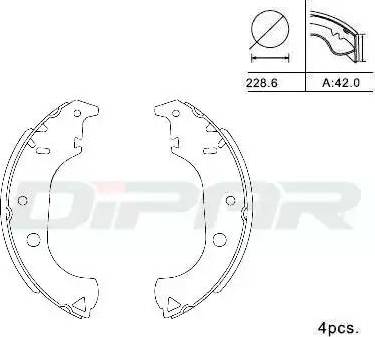 Ditas DPB1024 - Bremžu loku komplekts autospares.lv