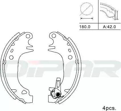 Ditas DPB1020 - Brake Shoe Set www.autospares.lv