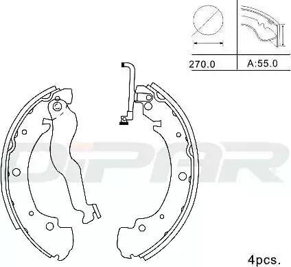 Ditas DPB1023 - Bremžu loku komplekts autospares.lv