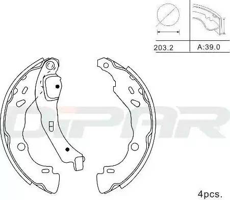 Ditas DPB1022 - Bremžu loku komplekts autospares.lv