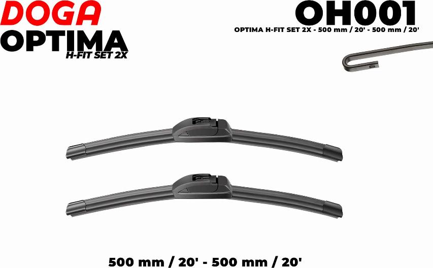 DOGA OH001 - Stikla tīrītāja slotiņa www.autospares.lv