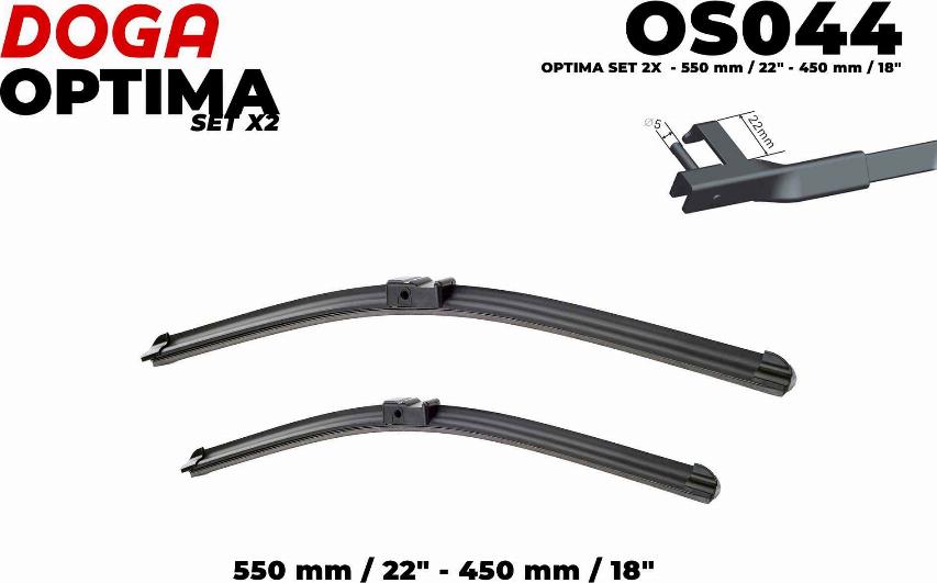 DOGA OS044 - Stikla tīrītāja slotiņa www.autospares.lv