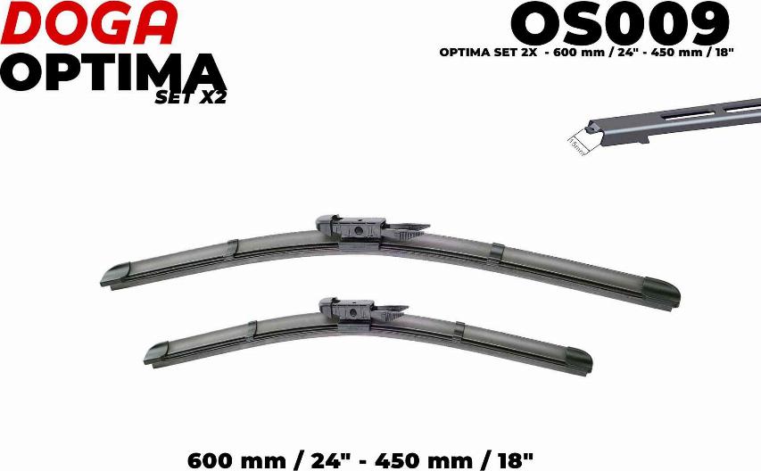 DOGA OS009 - Stikla tīrītāja slotiņa autospares.lv