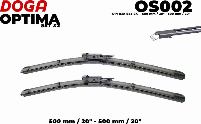 DOGA OS002 - Stikla tīrītāja slotiņa autospares.lv