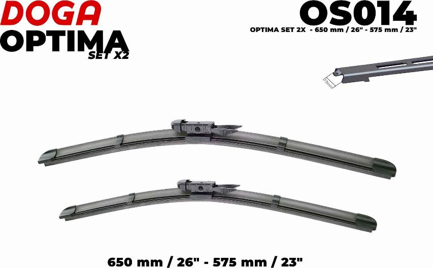 DOGA OS014 - Щетка стеклоочистителя www.autospares.lv