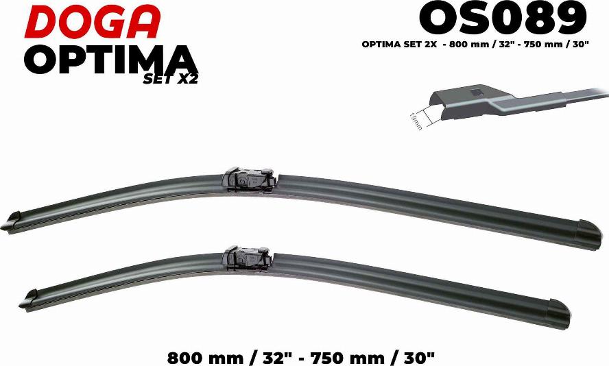 DOGA OS089 - Stikla tīrītāja slotiņa www.autospares.lv