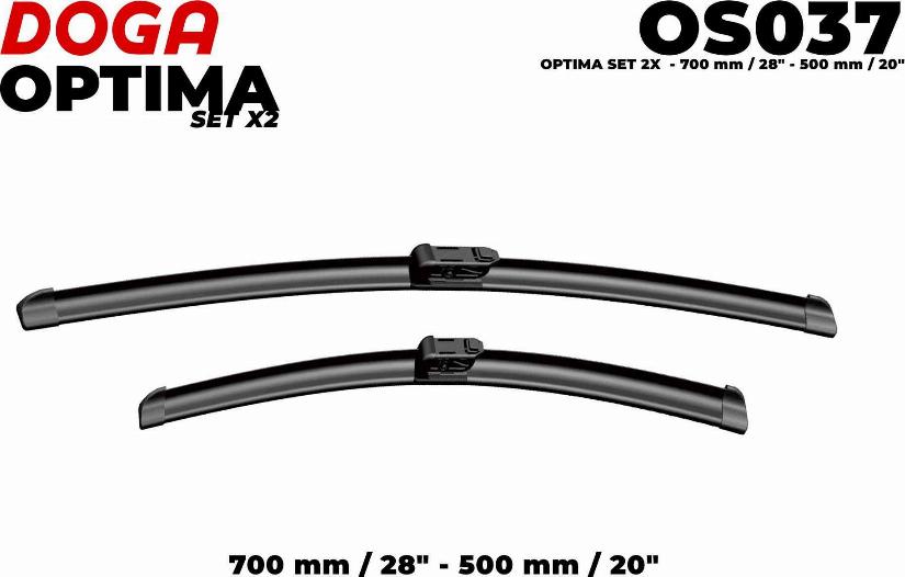 DOGA OS037 - Щетка стеклоочистителя www.autospares.lv