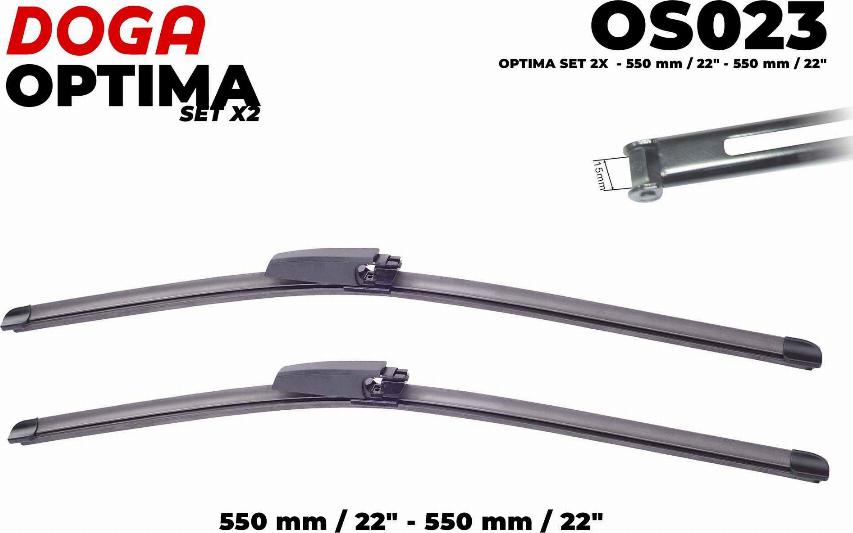 DOGA OS023 - Stikla tīrītāja slotiņa autospares.lv