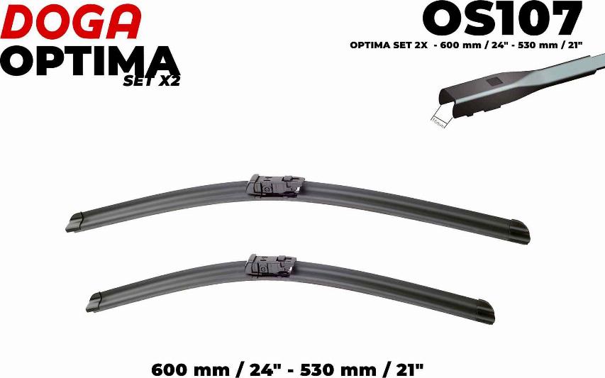 DOGA OS107 - Stikla tīrītāja slotiņa www.autospares.lv