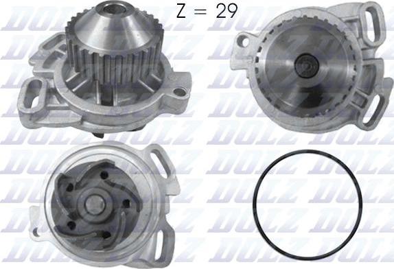 DOLZ A158 - Water Pump www.autospares.lv