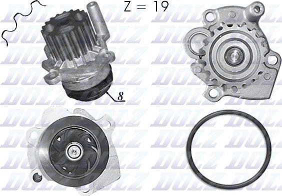 DOLZ A236 - Water Pump www.autospares.lv