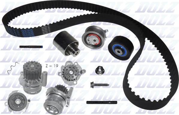 DOLZ KD047 - Water Pump & Timing Belt Set www.autospares.lv