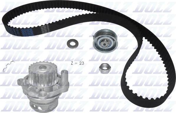 DOLZ KD063 - Водяной насос + комплект зубчатого ремня ГРМ www.autospares.lv