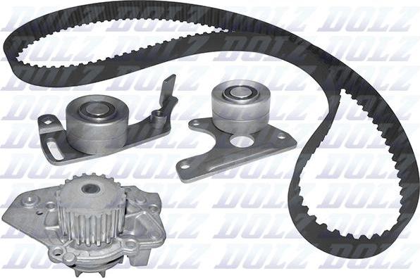 DOLZ KD011 - Водяной насос + комплект зубчатого ремня ГРМ www.autospares.lv