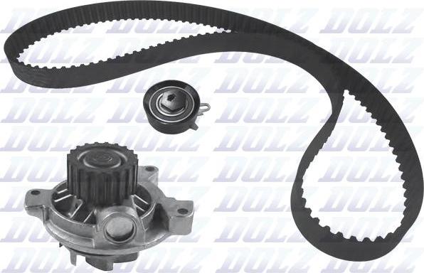 DOLZ KD087 - Водяной насос + комплект зубчатого ремня ГРМ www.autospares.lv