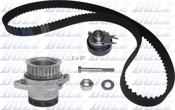 DOLZ KD031 - Водяной насос + комплект зубчатого ремня ГРМ www.autospares.lv