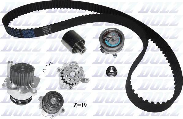 DOLZ KD033 - Water Pump & Timing Belt Set www.autospares.lv