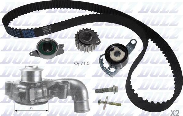 DOLZ KD029 - Water Pump & Timing Belt Set www.autospares.lv